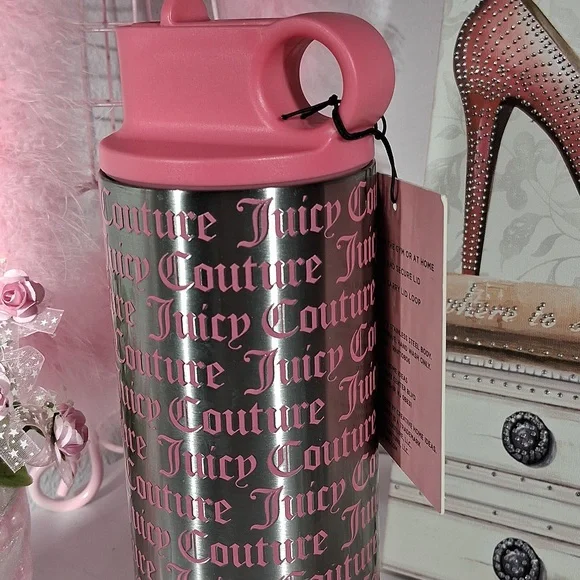 JUICY COUTURE Logo Stainless Steel Insulated Tumbler 26 oz NWT - Picture 2 of 6
